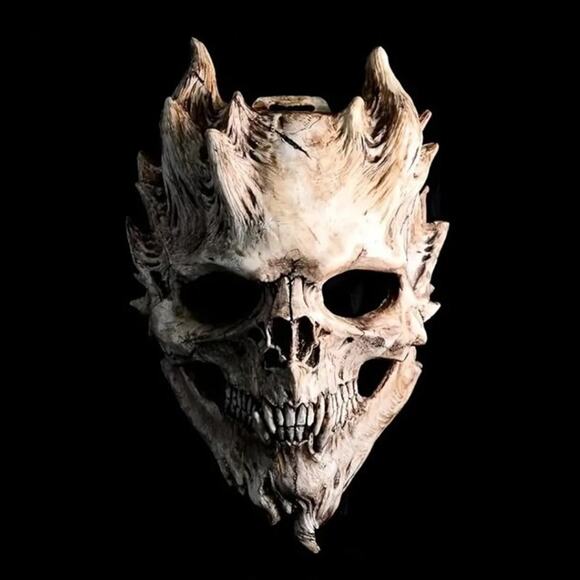 Skull Halloween Mask Skeleton Reaper Demon Devil Scary Spooky Cosplay - NEW!